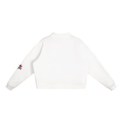 Essential Fleece Mock-Neck Crew Sweatshirt